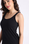 Zivame Knit Cotton Camisole - Black Beauty — thumbnail 5